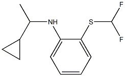 N-(1-cyclopropylethyl)-2-[(difluoromethyl)sulfanyl]aniline 구조식 이미지