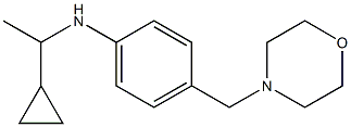 N-(1-cyclopropylethyl)-4-(morpholin-4-ylmethyl)aniline Structure