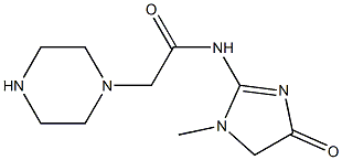 N-(1-methyl-4-oxo-4,5-dihydro-1H-imidazol-2-yl)-2-(piperazin-1-yl)acetamide 구조식 이미지
