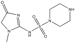 N-(1-methyl-4-oxo-4,5-dihydro-1H-imidazol-2-yl)piperazine-1-sulfonamide 구조식 이미지