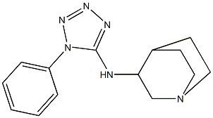 N-(1-phenyl-1H-1,2,3,4-tetrazol-5-yl)-1-azabicyclo[2.2.2]octan-3-amine Structure