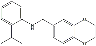 N-(2,3-dihydro-1,4-benzodioxin-6-ylmethyl)-2-(propan-2-yl)aniline 구조식 이미지