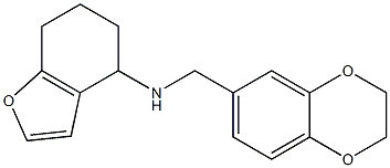N-(2,3-dihydro-1,4-benzodioxin-6-ylmethyl)-4,5,6,7-tetrahydro-1-benzofuran-4-amine 구조식 이미지