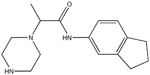 N-(2,3-dihydro-1H-inden-5-yl)-2-(piperazin-1-yl)propanamide 구조식 이미지