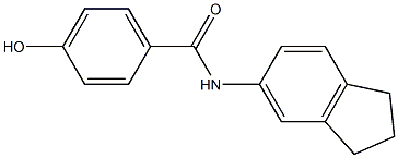 N-(2,3-dihydro-1H-inden-5-yl)-4-hydroxybenzamide 구조식 이미지