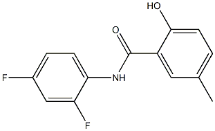 N-(2,4-difluorophenyl)-2-hydroxy-5-methylbenzamide 구조식 이미지