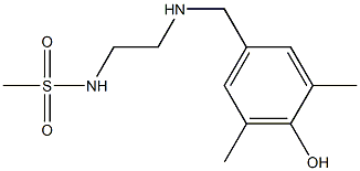 N-(2-{[(4-hydroxy-3,5-dimethylphenyl)methyl]amino}ethyl)methanesulfonamide 구조식 이미지