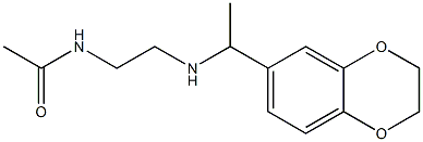 N-(2-{[1-(2,3-dihydro-1,4-benzodioxin-6-yl)ethyl]amino}ethyl)acetamide 구조식 이미지