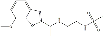 N-(2-{[1-(7-methoxy-1-benzofuran-2-yl)ethyl]amino}ethyl)methanesulfonamide 구조식 이미지