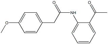 N-(2-acetylphenyl)-2-(4-methoxyphenyl)acetamide 구조식 이미지