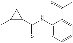 N-(2-acetylphenyl)-2-methylcyclopropanecarboxamide 구조식 이미지