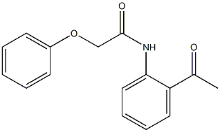 N-(2-acetylphenyl)-2-phenoxyacetamide 구조식 이미지
