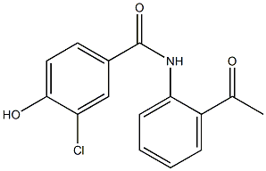 N-(2-acetylphenyl)-3-chloro-4-hydroxybenzamide 구조식 이미지