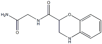 N-(2-amino-2-oxoethyl)-3,4-dihydro-2H-1,4-benzoxazine-2-carboxamide 구조식 이미지