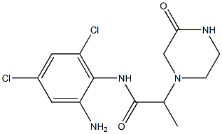 N-(2-amino-4,6-dichlorophenyl)-2-(3-oxopiperazin-1-yl)propanamide 구조식 이미지