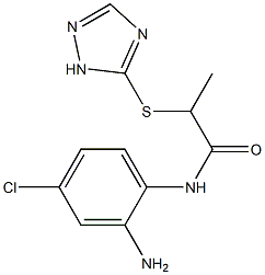 N-(2-amino-4-chlorophenyl)-2-(1H-1,2,4-triazol-5-ylsulfanyl)propanamide 구조식 이미지