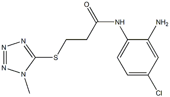 N-(2-amino-4-chlorophenyl)-3-[(1-methyl-1H-1,2,3,4-tetrazol-5-yl)sulfanyl]propanamide Structure