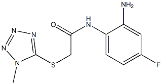 N-(2-amino-4-fluorophenyl)-2-[(1-methyl-1H-1,2,3,4-tetrazol-5-yl)sulfanyl]acetamide 구조식 이미지