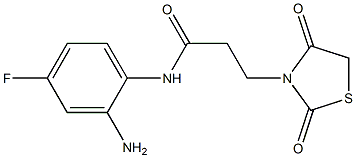 N-(2-amino-4-fluorophenyl)-3-(2,4-dioxo-1,3-thiazolidin-3-yl)propanamide 구조식 이미지