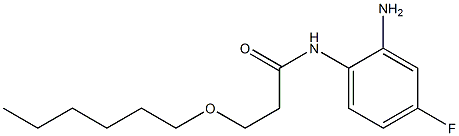 N-(2-amino-4-fluorophenyl)-3-(hexyloxy)propanamide 구조식 이미지