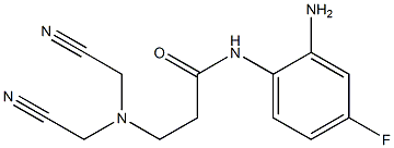 N-(2-amino-4-fluorophenyl)-3-[bis(cyanomethyl)amino]propanamide 구조식 이미지