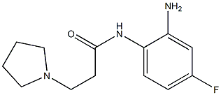 N-(2-amino-4-fluorophenyl)-3-pyrrolidin-1-ylpropanamide 구조식 이미지