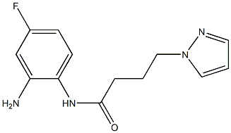 N-(2-amino-4-fluorophenyl)-4-(1H-pyrazol-1-yl)butanamide 구조식 이미지