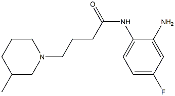 N-(2-amino-4-fluorophenyl)-4-(3-methylpiperidin-1-yl)butanamide 구조식 이미지