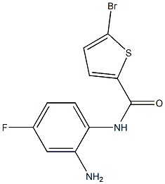 N-(2-amino-4-fluorophenyl)-5-bromothiophene-2-carboxamide 구조식 이미지