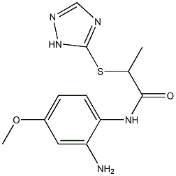 N-(2-amino-4-methoxyphenyl)-2-(1H-1,2,4-triazol-5-ylsulfanyl)propanamide Structure