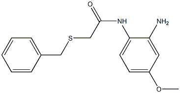 N-(2-amino-4-methoxyphenyl)-2-(benzylsulfanyl)acetamide 구조식 이미지