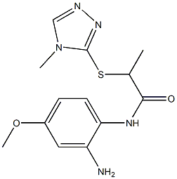 N-(2-amino-4-methoxyphenyl)-2-[(4-methyl-4H-1,2,4-triazol-3-yl)sulfanyl]propanamide 구조식 이미지