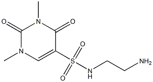 N-(2-aminoethyl)-1,3-dimethyl-2,4-dioxo-1,2,3,4-tetrahydropyrimidine-5-sulfonamide 구조식 이미지