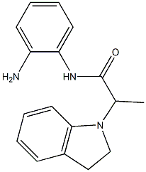 N-(2-aminophenyl)-2-(2,3-dihydro-1H-indol-1-yl)propanamide 구조식 이미지