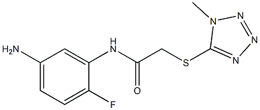 N-(5-amino-2-fluorophenyl)-2-[(1-methyl-1H-1,2,3,4-tetrazol-5-yl)sulfanyl]acetamide 구조식 이미지