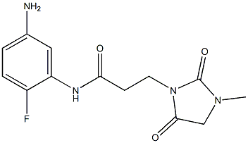 N-(5-amino-2-fluorophenyl)-3-(3-methyl-2,5-dioxoimidazolidin-1-yl)propanamide Structure