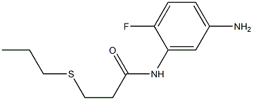 N-(5-amino-2-fluorophenyl)-3-(propylsulfanyl)propanamide 구조식 이미지