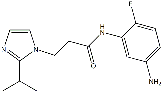 N-(5-amino-2-fluorophenyl)-3-[2-(propan-2-yl)-1H-imidazol-1-yl]propanamide 구조식 이미지