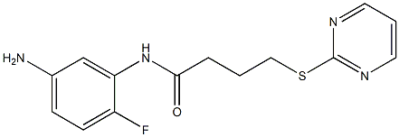 N-(5-amino-2-fluorophenyl)-4-(pyrimidin-2-ylsulfanyl)butanamide Structure