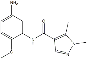 N-(5-amino-2-methoxyphenyl)-1,5-dimethyl-1H-pyrazole-4-carboxamide 구조식 이미지