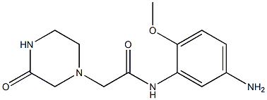 N-(5-amino-2-methoxyphenyl)-2-(3-oxopiperazin-1-yl)acetamide 구조식 이미지