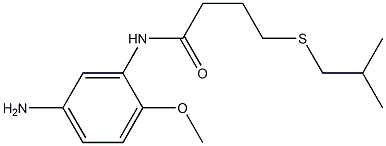 N-(5-amino-2-methoxyphenyl)-4-[(2-methylpropyl)sulfanyl]butanamide Structure