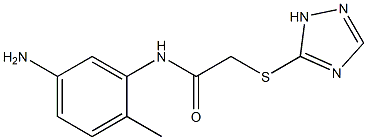 N-(5-amino-2-methylphenyl)-2-(1H-1,2,4-triazol-5-ylsulfanyl)acetamide 구조식 이미지