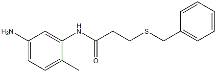 N-(5-amino-2-methylphenyl)-3-(benzylsulfanyl)propanamide Structure