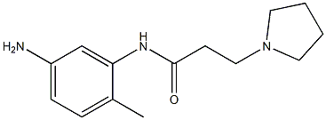 N-(5-amino-2-methylphenyl)-3-pyrrolidin-1-ylpropanamide 구조식 이미지