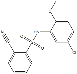 N-(5-chloro-2-methoxyphenyl)-2-cyanobenzene-1-sulfonamide 구조식 이미지