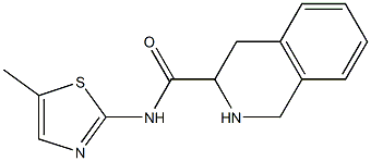 N-(5-methyl-1,3-thiazol-2-yl)-1,2,3,4-tetrahydroisoquinoline-3-carboxamide 구조식 이미지