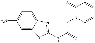 N-(6-amino-1,3-benzothiazol-2-yl)-2-(2-oxo-1,2-dihydropyridin-1-yl)acetamide 구조식 이미지