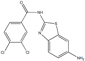 N-(6-amino-1,3-benzothiazol-2-yl)-3,4-dichlorobenzamide 구조식 이미지