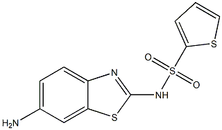 N-(6-amino-1,3-benzothiazol-2-yl)thiophene-2-sulfonamide 구조식 이미지